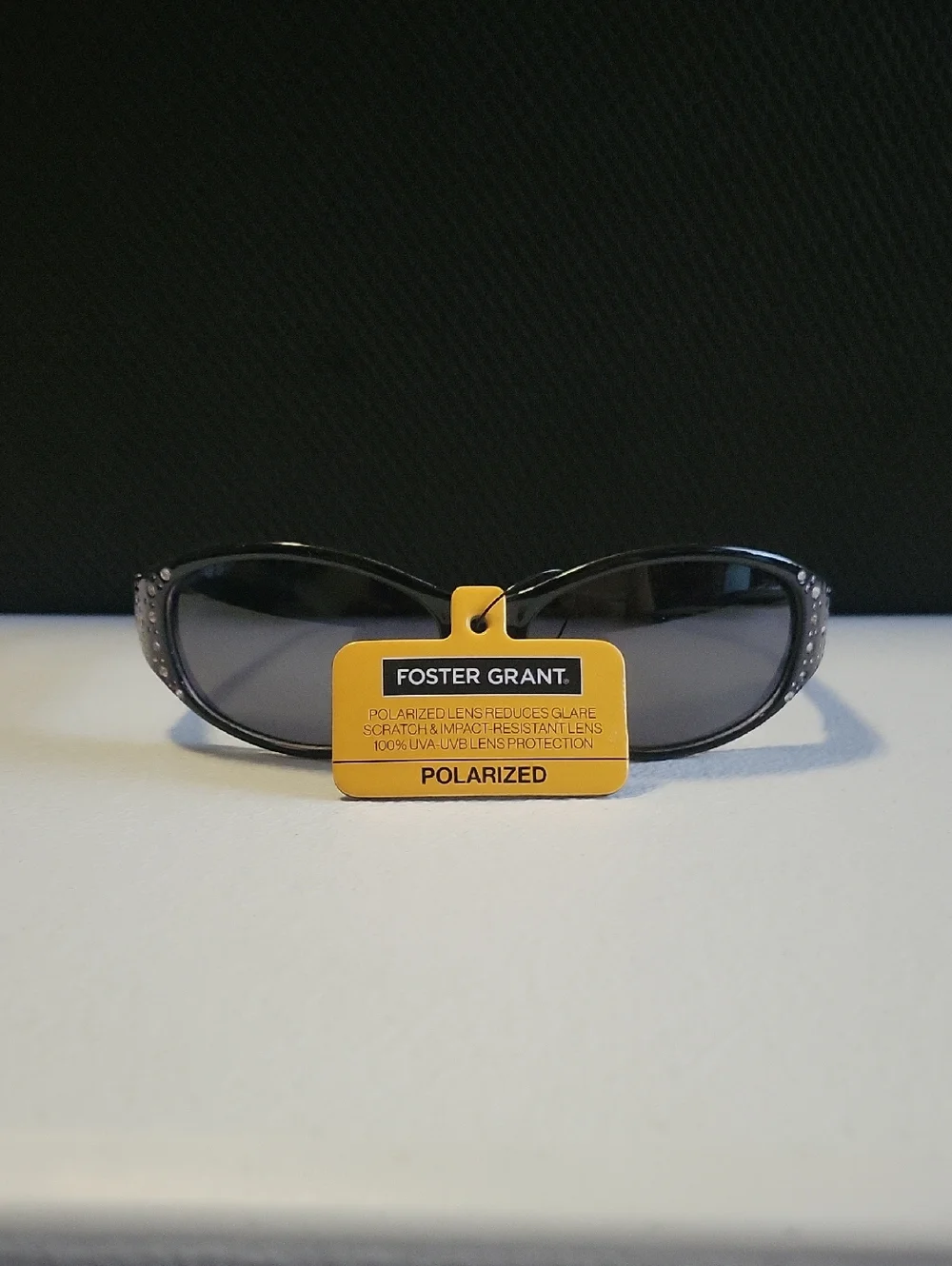 Foster Grant Black Cat-Eye Polarized Sunglasses